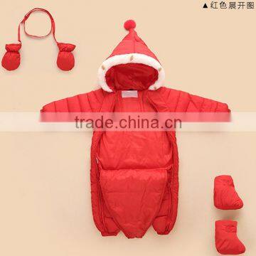 wholesale quality baby winter garment/lastest infant kids warm romper jumpsuit