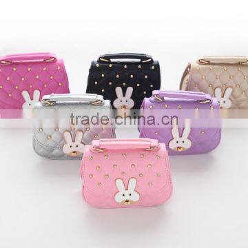 S66043A new baby kids girls bunny bags mini cute princess adorable rabbit handbag