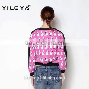 Latest Autumn Casual Digital Printed OEM Women Latest Fashion Blouse Design photo-3