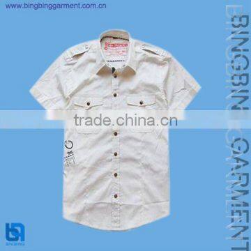 men's panel white shirt