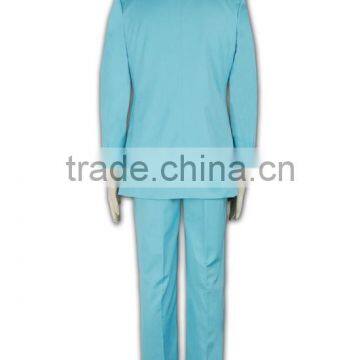 Tailor-made Festival Short Sleeve Low MOQ Brand New Design Cheap Blue Mens Suits photo-4