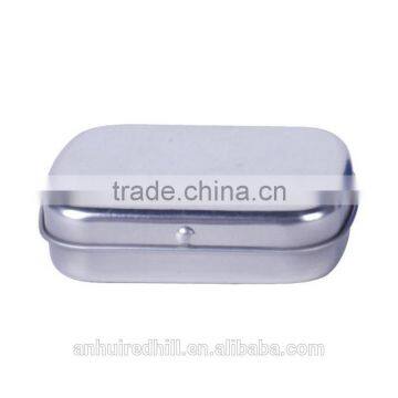 R1841H Rectangle Sliver Metal Hinged Tin Containers for Candy Chewing Gum photo-3