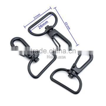 25mm/20mm 1&0.75 Inch Matt Black Enamel Alloy Swivel Clasps Snap Key Hooks DIY Key Chain Ring HK-022 photo-6