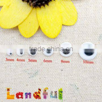 3mm Flat Back White Plastic Moving Wiggle Eyes Safety Toy Googly Eyes photo-5