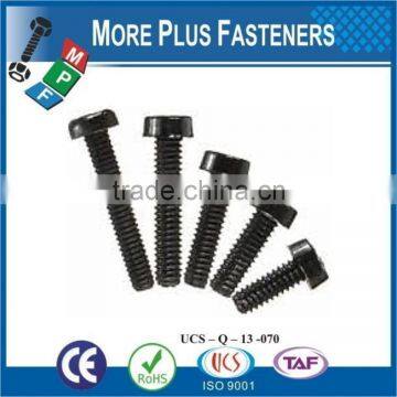 Made in Taiwan Black Round Phillips Pan Head Slotted Big Round Head Nylon Corrosion Resistant Plastic Screw