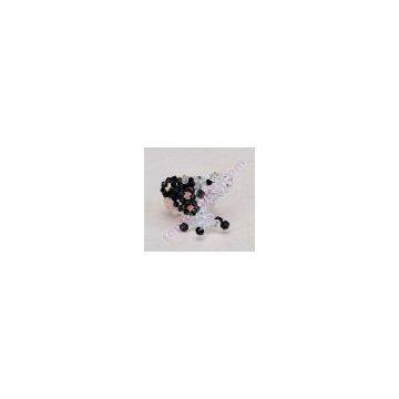 Cute 3d Beaded Milch Cow 3mm Bicone Crystal Beads Animal Charm