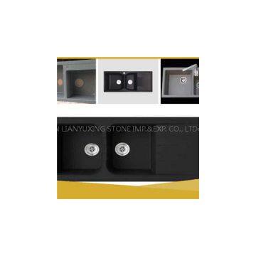 Black Quartz Composite Stone Kitchen Sinks