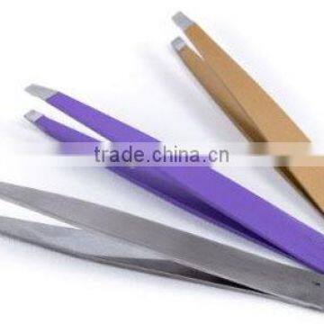 3 pcs high quality eyebrow tweezers set/ private label custom color tweezers