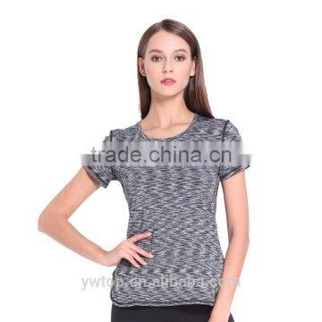 Womens Scoop Neck Workout Blouse Top T-shirts Tanks Short Sleeve Fitness Yoga Active Wear Tops 4 Colors Clothing OEM