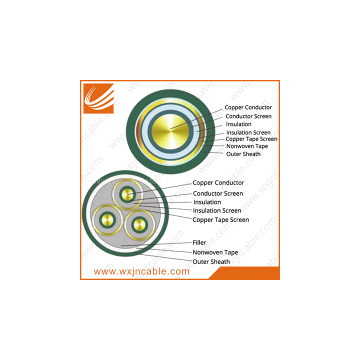 12/20KV YJV-Copper Conductor XLPE Insulated PVC Sheathed Power Cable