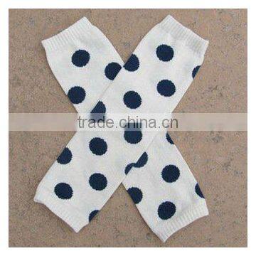 2014 baby leg warmers dot pattern white and black