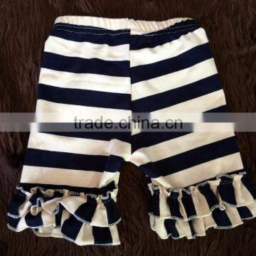 Boutique remakes black stripe toddler girls breathable knit bubble shorts MH5051309