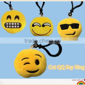 Funny Custome Emoji Stuffed Toy Key Ring