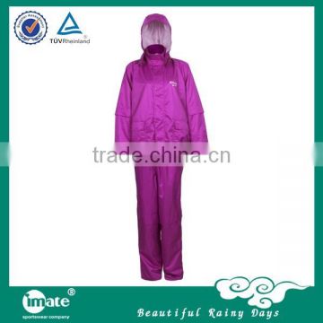 Beautiful women pvc chemical suit