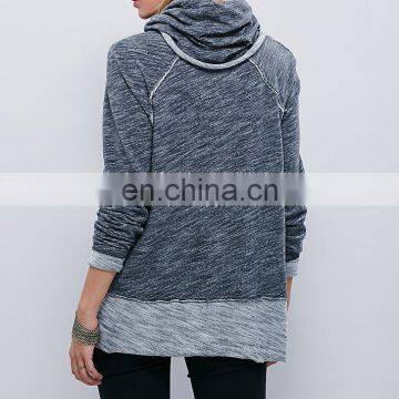 Long Raglan Sleeves Oversized Turtleneck Knitted Slouchy Pullover photo-2