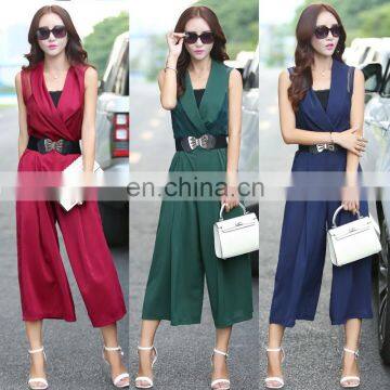 Women's summer Drop it down chiffon jumpsuit