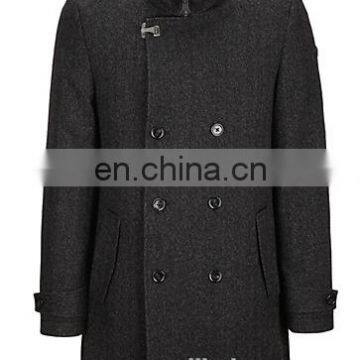 Double-breasted wool coat