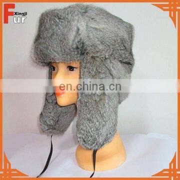 China Manufacturer Genuine Rabbit Fur Russian Fur Hat