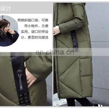 2017 Winter New Feather Cotton Clothing Women Korean Version of the Slim Plus Large Collar Collar Long Knee Women's Jacket S1003 photo-5