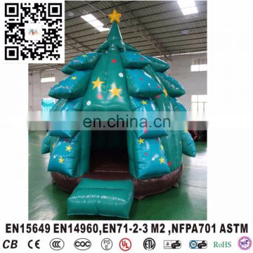 Fun Kids Hot Sale Inflatable Christmas Bouncy House Christmas Tree Bouncer Snowman Castle