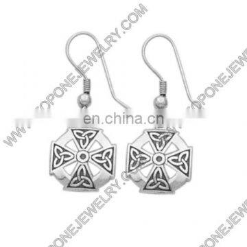 Blossom Snowflake Stainless Steel Celtic Dangling Earring photo-2
