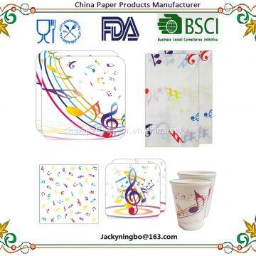 Ningbo PartyKing Party Supplies Set Plates Napkins Cups Tableware Kit for 16 Party Favor photo-4