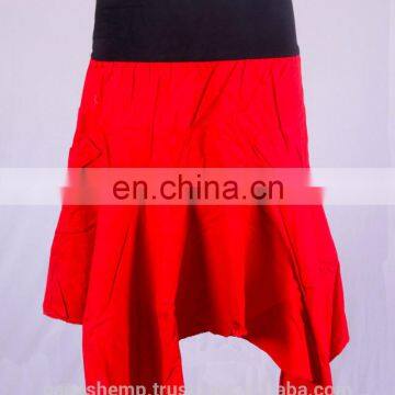 Bohemian Ruby Red Hippie Short Skirt HHCS 107 A