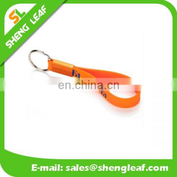 Wholesale Custom Logo Debossed Solid Silicone Keychain