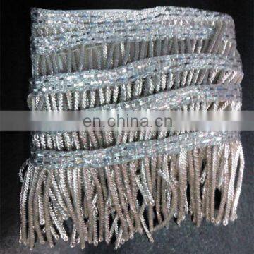 BULLION FRINGE | Silver Bullion Fringe | PLATED BULLION FRINGE | Metallic Silver Fringe