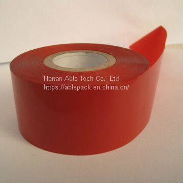 Red hot stamping foil 25x122m  for paper , plastic to print the batch number