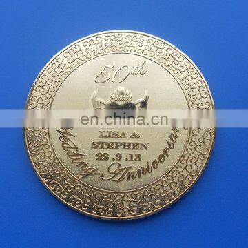 custom wedding gift gold plating cup mat wedding metal cup coaster