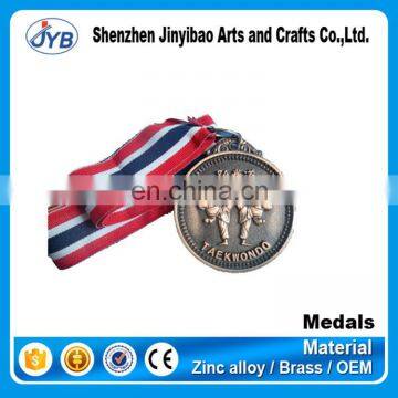 wholesale custom metal copper taekwondo medals for sale cheap price