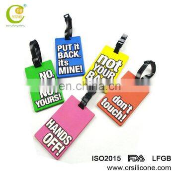 Custom made travel 3d soft pvc rubber silicone luggage tag/custom luggage tag