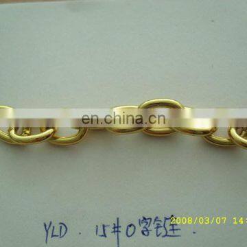 Decoration metal chains for purse/custom gold metal chain for handbag handle