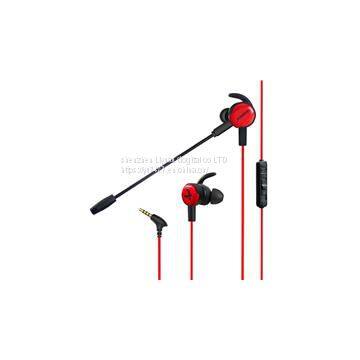 Xiberia MG-1 In-ear Gaming Headphones for PC Phone PS4 xbox one Mac with Microphone and Wire control -Black+red