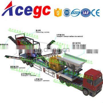 Portable Concrete Rock Stone Mobile Crushing Plant Station Price For Sale