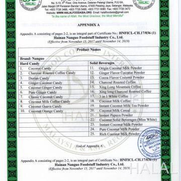 CERTIFICATE OF HALAL PRODUCT