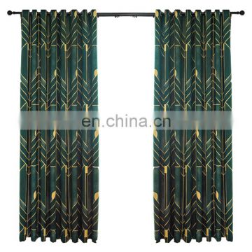 Hot sale Jacquard design 100% polyester living room curtain supplier