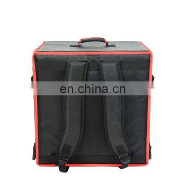 Customized High Quality Large Capacity Durable Black Thermal Waterproof Cooler Backpack Food Delivery Bag