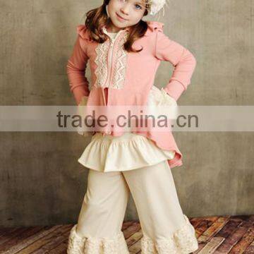 wholesale factory sale girls fall boutique outfits children clothes sets remaker 2015