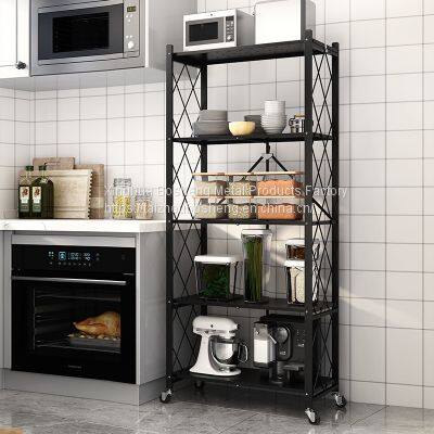 Kitchen Shelves Display Stainless Steel Kitchen Rack Shelf  Customize Black & Silver