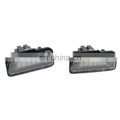 Carest 2PCS Car LED License Plate Lights For Mercedes W211 W203 5D W219 R171 No Error for Benz White Number Plate Lamp 12V