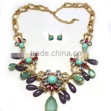 2015 trends fashion jewelry set costume acrylic bead jewelry african beads jewelry set