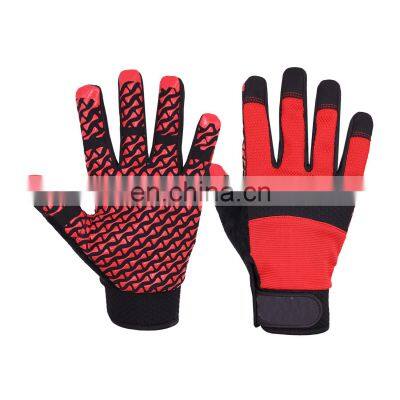 HANDLANDY Synthetic Leather Flex Grip Work Gloves TPR knuckle All Purpose gloves for heavy duty