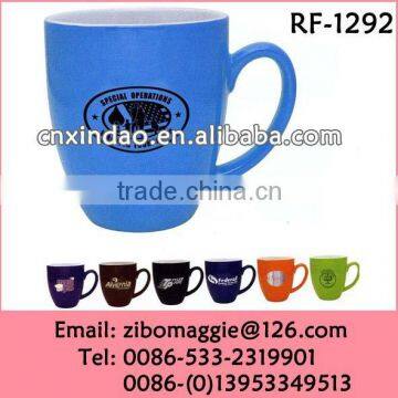 Beautiful Colored Zibo Made Cheap Good Quality Promotion Stoneware Fruit Juice Cup