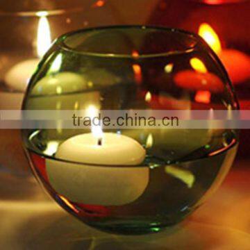 Hand Made Round Ball Green and Red Different Colors Crystal Candle Holder With White Candles photo-2
