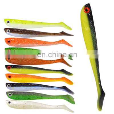 Amazon 10pcs/bag 75mm 2.8g 10-color Fishing Lure Soft Worm T-tail Soft Fish