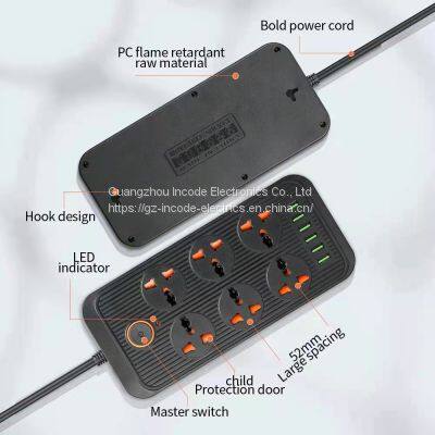 Electric Switch Socket &Switched Socket Powerstrip With USB A07 photo-2