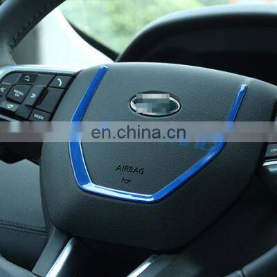 For Land Rover Discovery Sport Blue Steering Wheel Sequins Cover Trim Stickers Car Accessories 2015 2016 2017