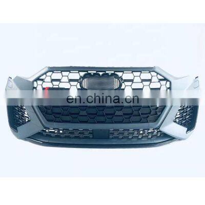 car bodikits RSQ3 High quality BodyKit For Audi Q3 SQ3 Front Bumper With honeycomb grill PP ABS Material 2020 2021 2022